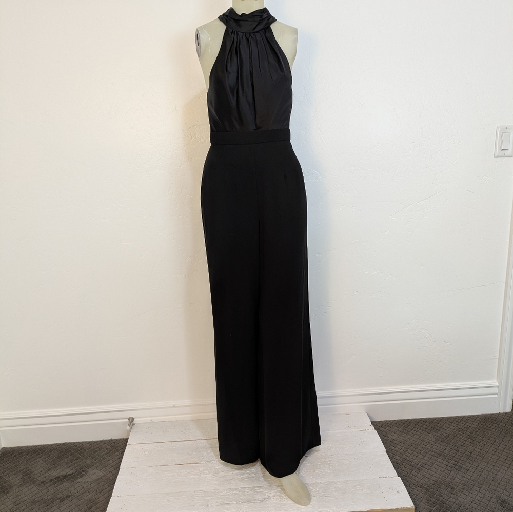 Jill Jill Stuart Midnight Black Halter Jumpsuit